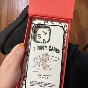 Casetify White and Black Bear iPhone Case